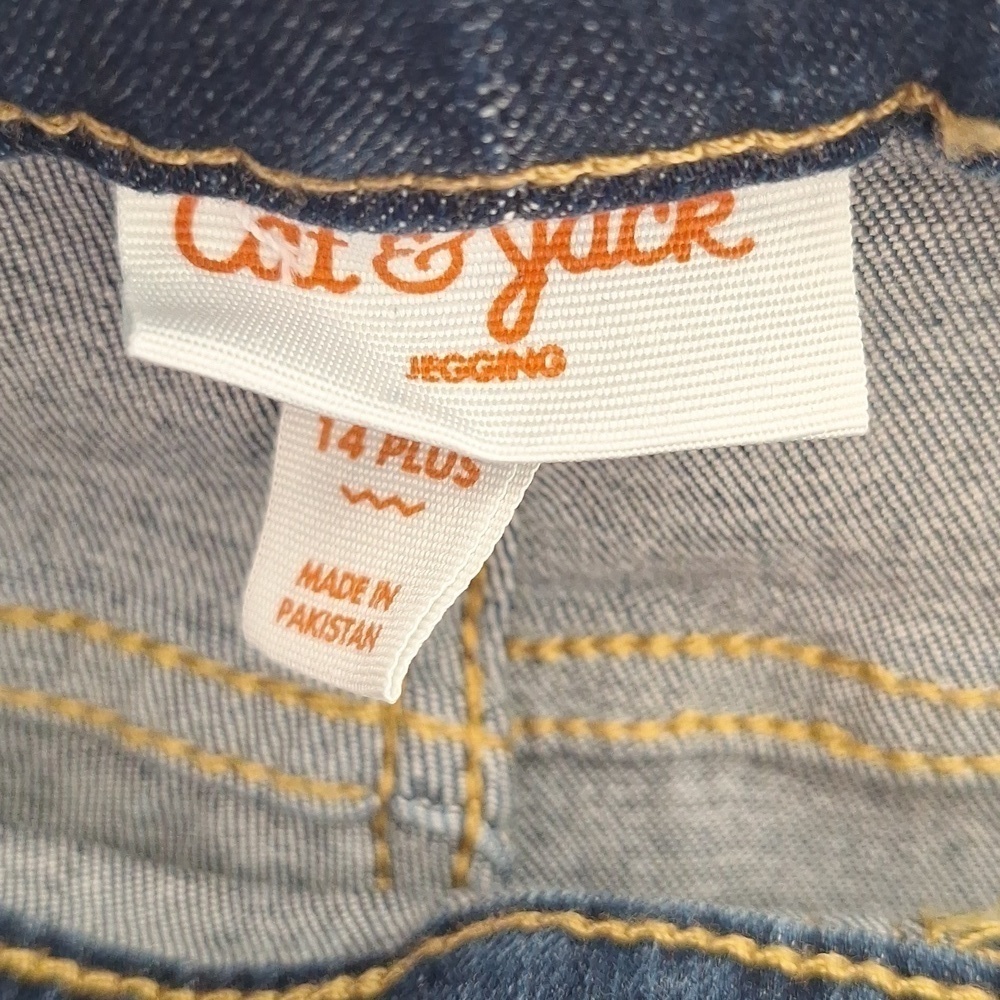 NEW Cat & Jack Girl's Pull-On Distressed Ultimate Stretch Jeggings Sz. 14 Plus - Picture 9 of 14